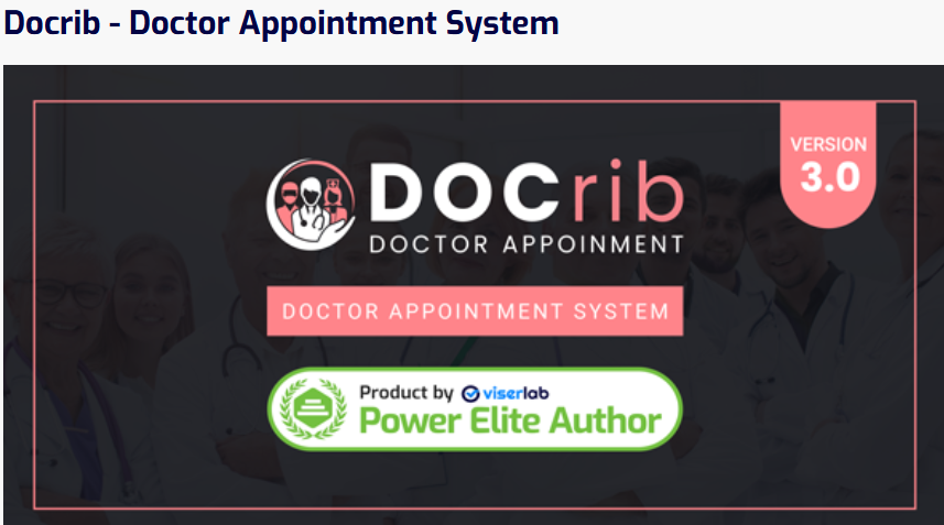 Docrib - Doctor Appointment System Script