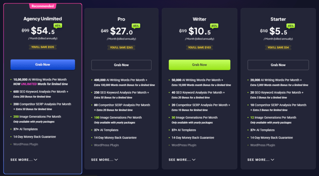 Pricing Plans GetGenie AI