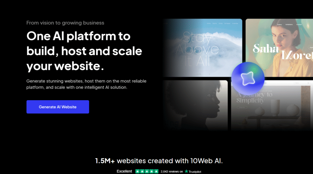 10Web - One AI platform to build, host and scale your website