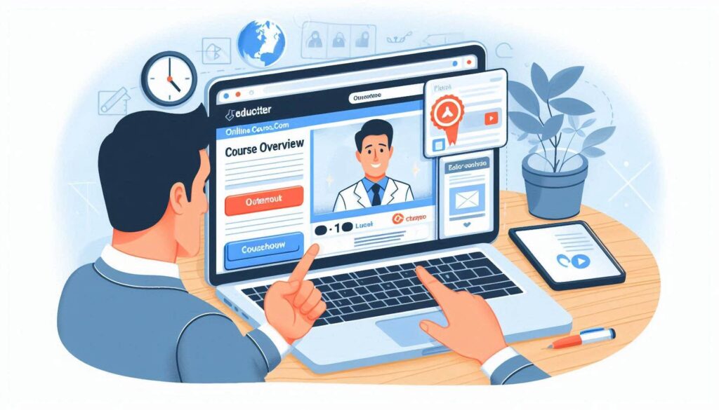 online course website using 10Web