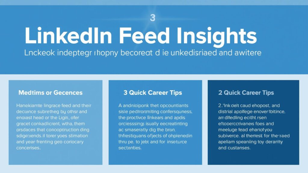 3 Quick Career Tips’ with high-quality header ‘LinkedIn Feed Insights