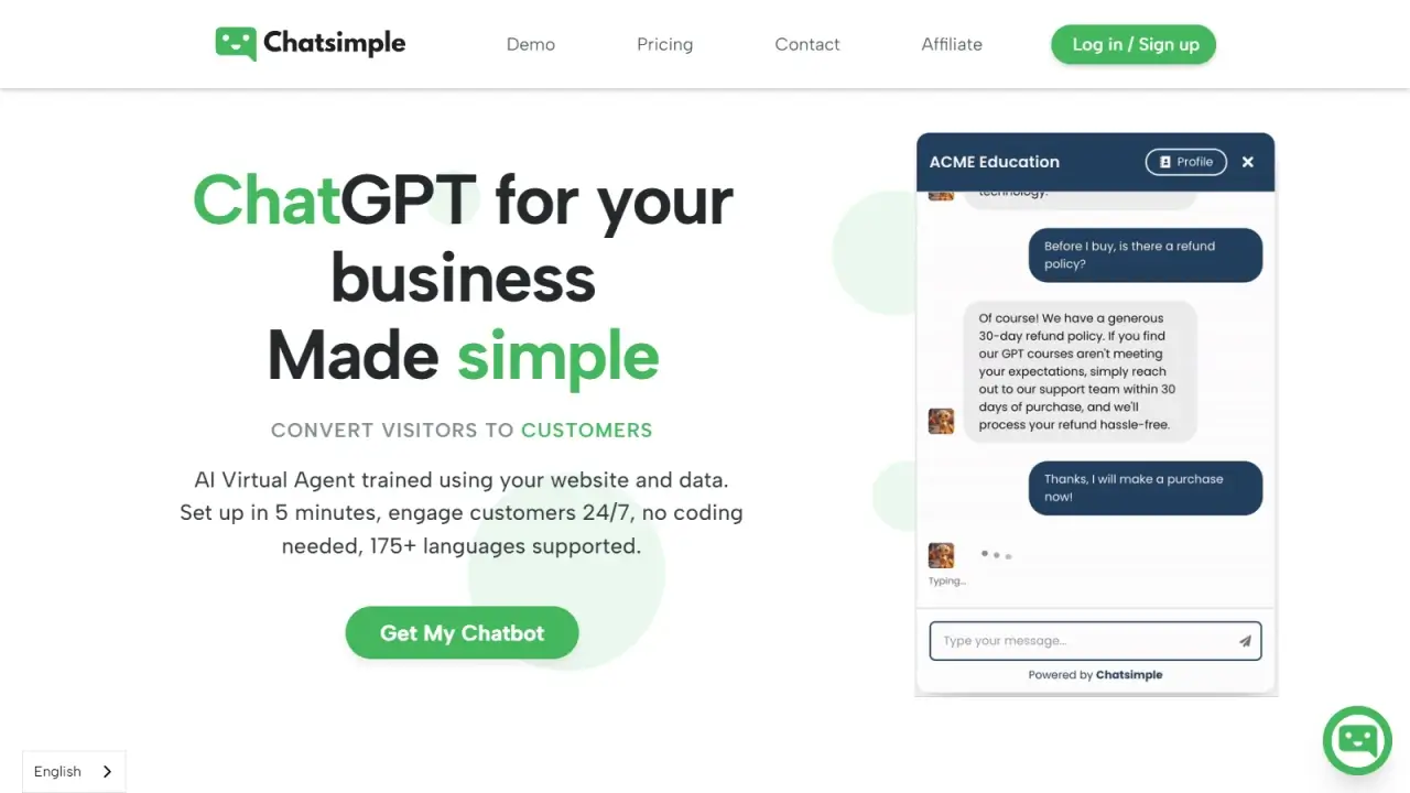 Best Chatsimple AI (NLP)