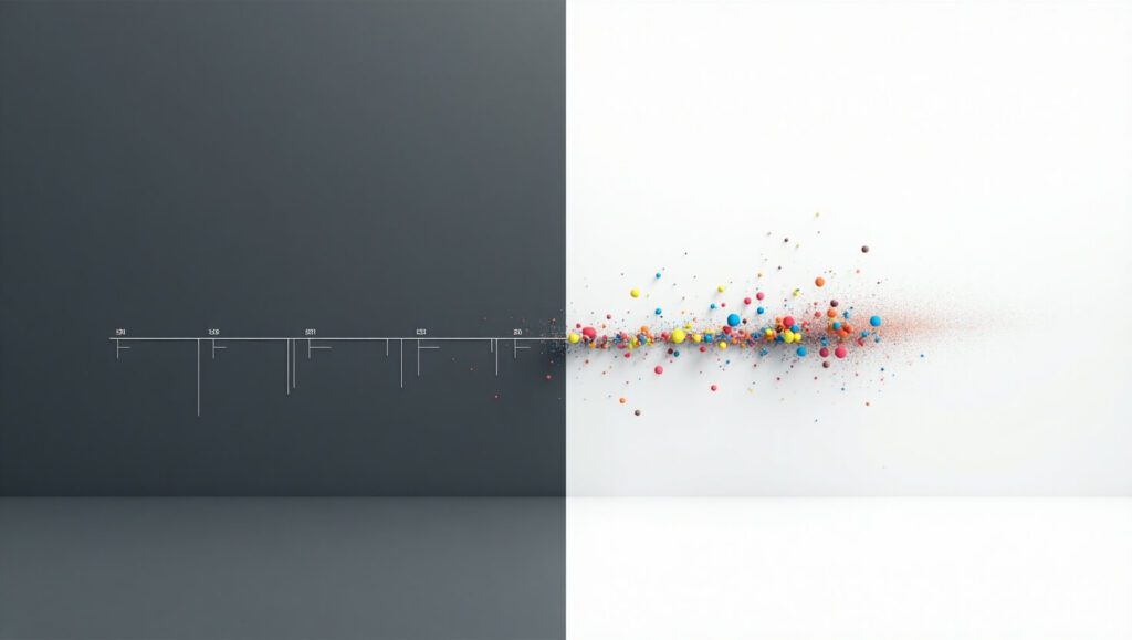 Comparison mockup showing Submagic AI's basic editing timeline versus a complicated NLE timeline with several layers and keyframes