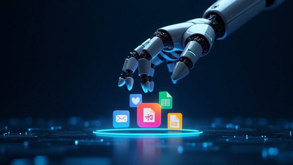 Flux_Dev_A_sleek_metallic_futuristic_robotic_arm_with_glowing__1