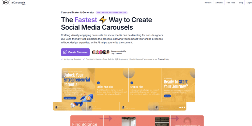 aiCarousels Review - [2025] The Ultimate AI-Powered Slide Carousel Home Builder