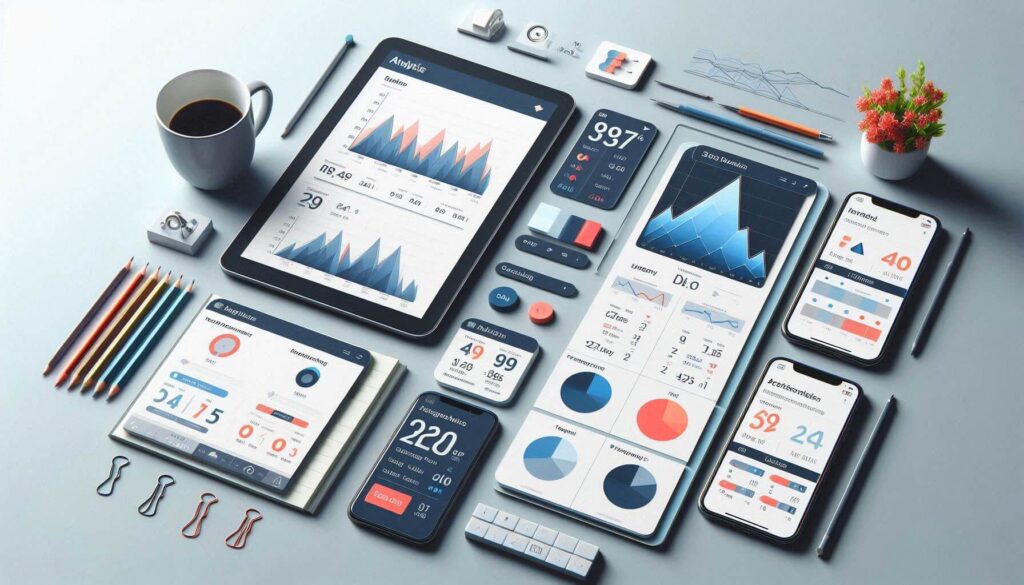 analytics dashboard  showcasing trend  KPI cards, and an alert pop-up notification