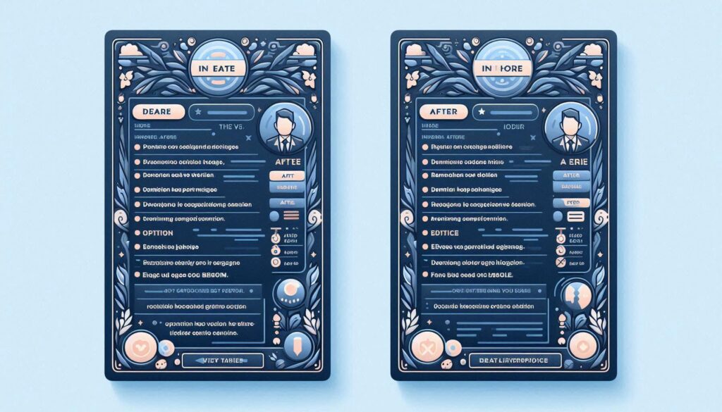 resumes, with the AI variation highlighting optimized key phrases and clean format.